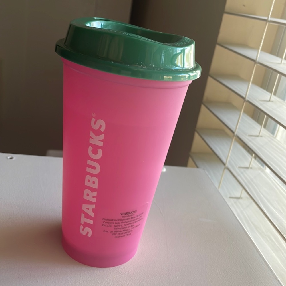 🎀Pink Starbucks Reusable Hot Cup